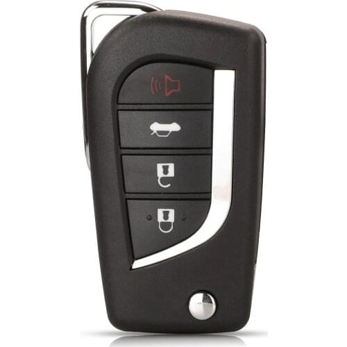 Kutery 4 Buttons Replacement Remote Car Key Shell Case Fob For Toyota Camry Corolla 2018-2021 With Toy48 Blade