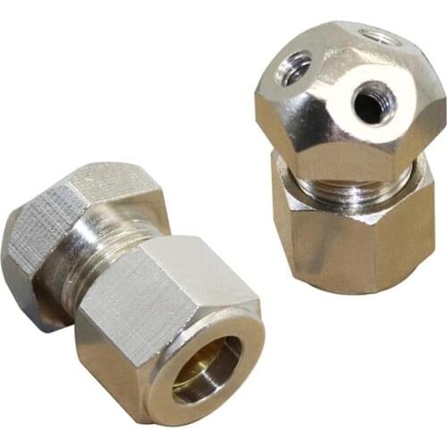Brass 3/8" Slip-lock Connector With 3 Nozzles Holes 9.52mm Pipe Quick Coupling Misting Nozzles Adapters Plumbing Pipe Fittings