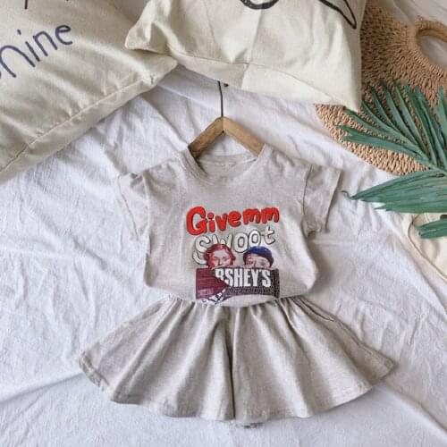 2020 Girl Summer Casual Suit Kids Children Cute Cartoon Clothes Including Top+Shorts 2pcs Per Set