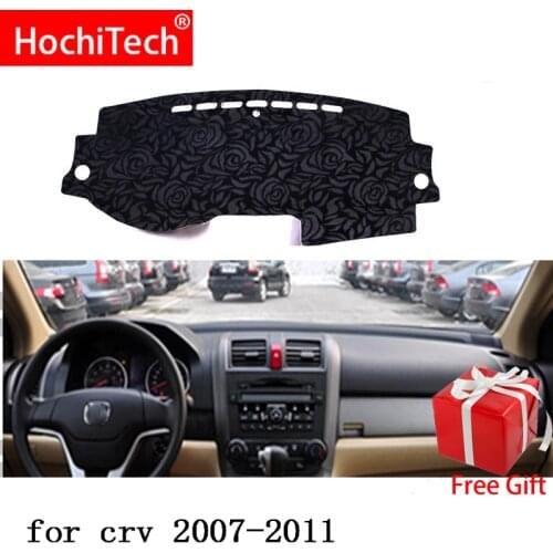 Rose Pattern Non-slip Dashmat Dash Mat Dashboard Cover Pad Cover Carpet Car Sticker for Honda CRV 2007 2008-2011 Car Styling
