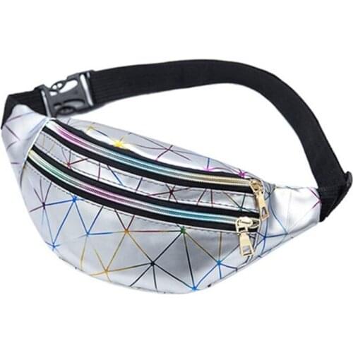 NEW Ladies Spliced Pattern Waterproof Beach Bag Breast Bag Waist Bag Crossbody Bag Geometric Packs Patchwork Bag