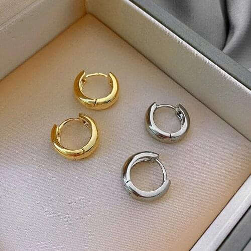 2021 New Retro Punk Earclip Earrings Fashion Geometric Minimalism Gold Silver Color Earrings For Women Trend Jewelry Gifts