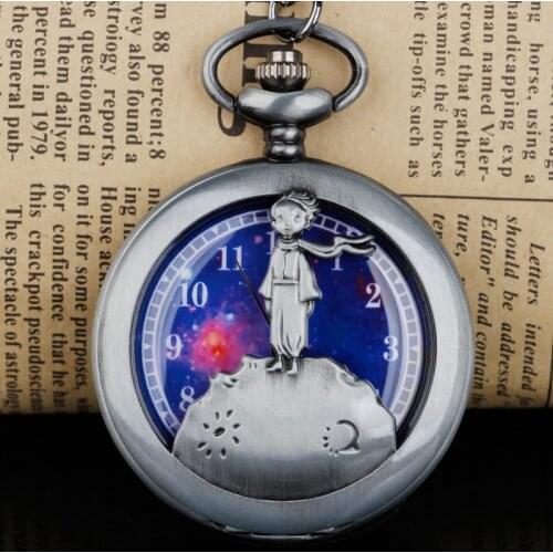 New Fashion Classic Movie Planet Blue Dial Vintage Quartz Movement Pocket FOB Watch Gifts for Children