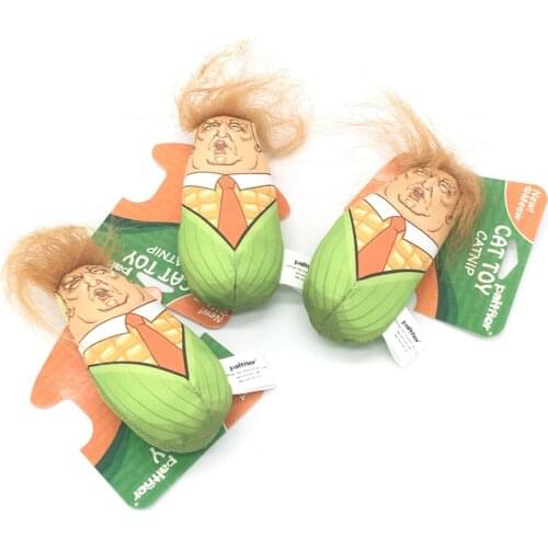 Corn Pillow Cat Fun Grinding Catnip Teething Toys Interactive Plush Chewing Vocal Toy Kitten Bite Molar Clean Teeth Training Toy