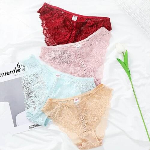 3pcs Sexy Lace Panty Women Briefs Panties Women Low Waist Lingerie Underwear Female Sexy Iminates L XL XXL Underpant 8 Colors