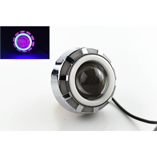 Universal Motorcycle 10w mini high/low Hi/Lo Beam Led Projector Lens Headlight Kit Angel Eye and Devil Eye