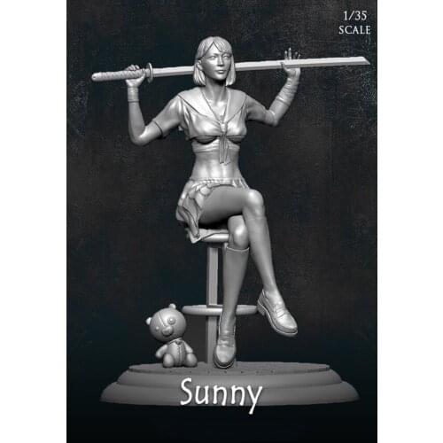 1/35 Resin Model Figure GK , With base , Unassembled and unpainted kit