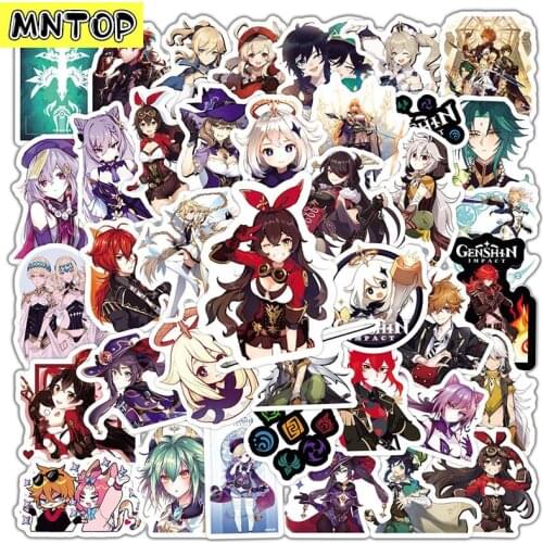 10/30/50Pcs/set Game Anime Genshin Impact Cartoon Graffiti Stickers For Refrigerator Motorcycle Laptop Notebook Luggage Kids Toy