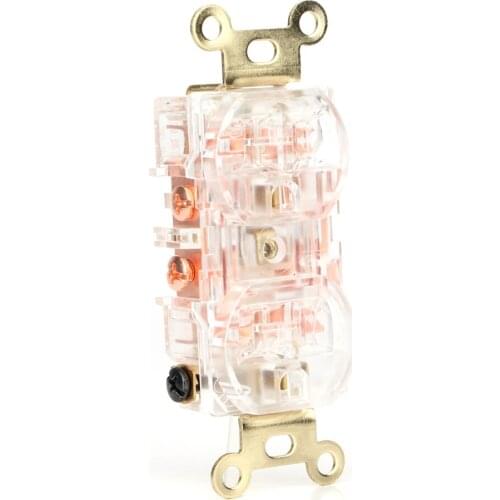 2x US Red Copper plated Power Receptacle wall outlet for power distributor socket