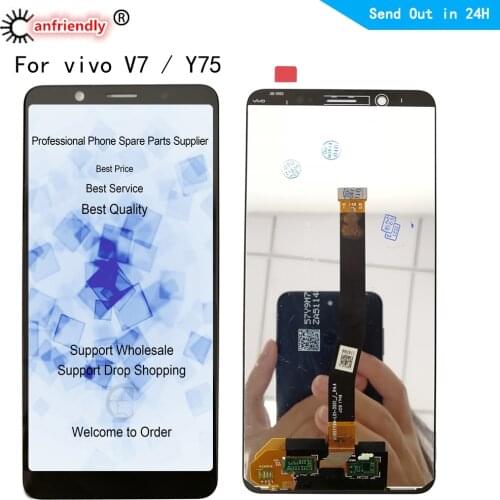 5.7" LCDs For Vivo V7 Y75 1718 LCD Display Touch Panel Screen Sensor Digitizer WIth Frame Assembly IPS LCD For Vivo V7 Y75