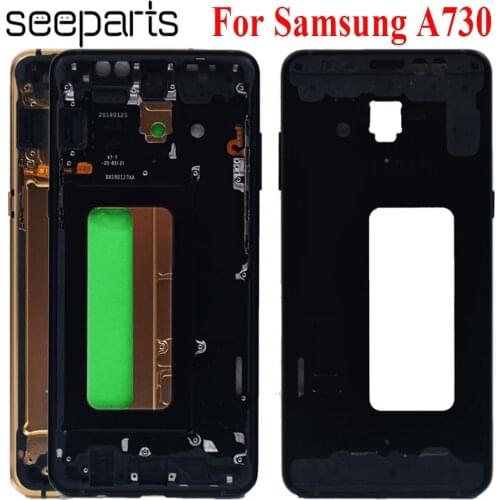 6.0"For Samsung Galaxy A8 Plus 2018 middle frame Front Bezel Frame Housing Case For Samsung A730 Middle frame Replacement Parts