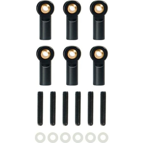 6Pcs Aluminum M3 Metal Ball Joint Link Tie Rod End for 1/10 RC Car Crawler AXIAL SCX10 D90 D110 Tamiya CC01 NEW