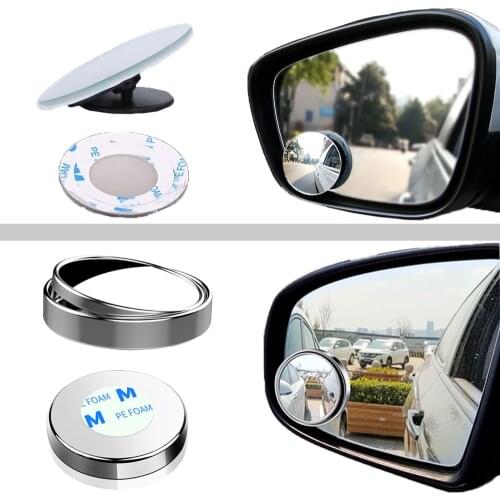 Car 360 Degree Framless Blind Spot Mirror Wide Angle Round Convex Mirror Small Round Side Blindspot Rearview Parking Mirror