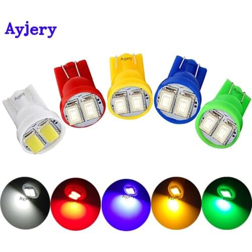 AYJERY Wholesale 2000X T10 W5W 5630 2 SMD 194 168 2 Led Auto Instrument Lamps Car License Plate Lamps Interior Light Bulbs 12V