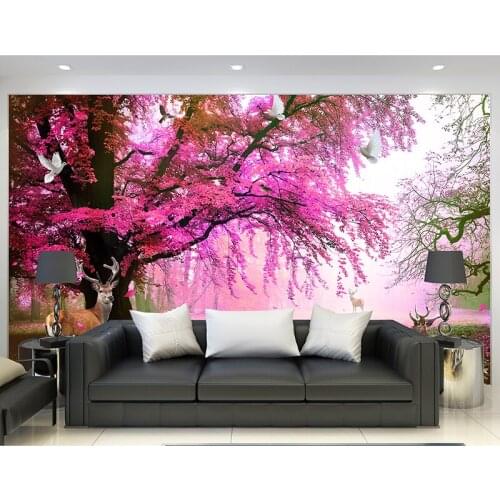 Beibehang Custom Nordic Modern Wallpaper Minimalist Landscape Forest Woods Photo Mural Wall Paper For Living Room TV Background