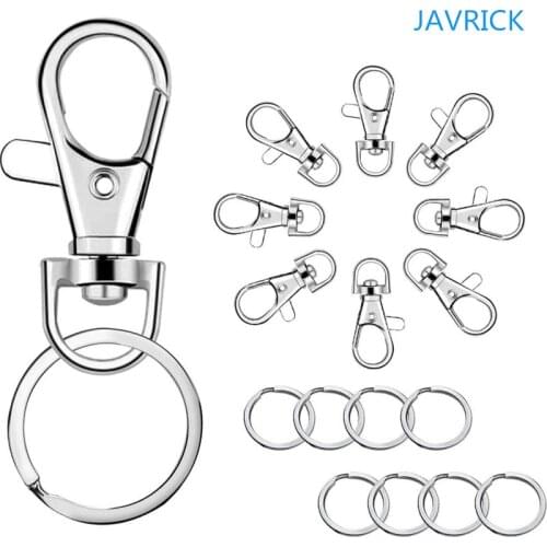 100Pcs Keychain Hooks with Key Rings Keychain Clip Hook with Ring for Lanyard Jewelry Making DIY Crafts Jewelry Findings