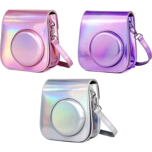 Besegad Portable PU Leather Camera Protective Case Pouch Bag with Shoulder Strap for Fujifilm Instax Mini 11 Accessories