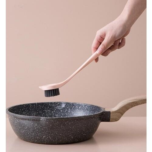 Brush Efficient Flexible Long-Handled Dish Scrub Brushes for Saucepan Kitchen Cleaning Brush Dishwashing Brush