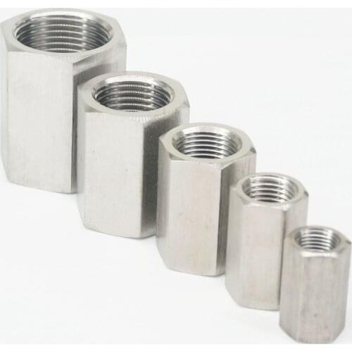1/8" 1/4" 3/8" 1/2" 3/4" 1" BSP Female 304 Stainless Steel Hex Nut Rod Pipe Fittings Adapters Max Pressure 2.5 Mpa