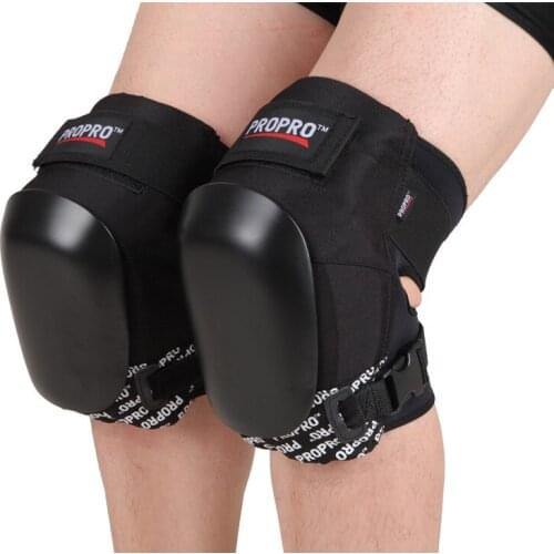 Black Strong Impact Resistance PE Extra Large Snowboarding U-Shaped Knee Protector Pad Sports Protective With Detachable Shell