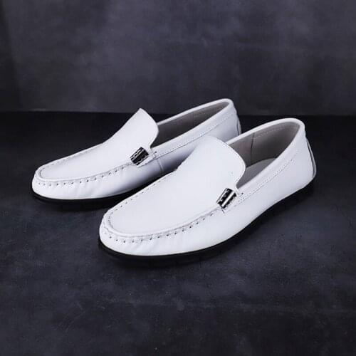 High Quality Comfortable Mens Casual Shoes Luxury Loafers Men Shoes Genuine Leather Shoes Male Flats Hot Sale Moccasins Footwear