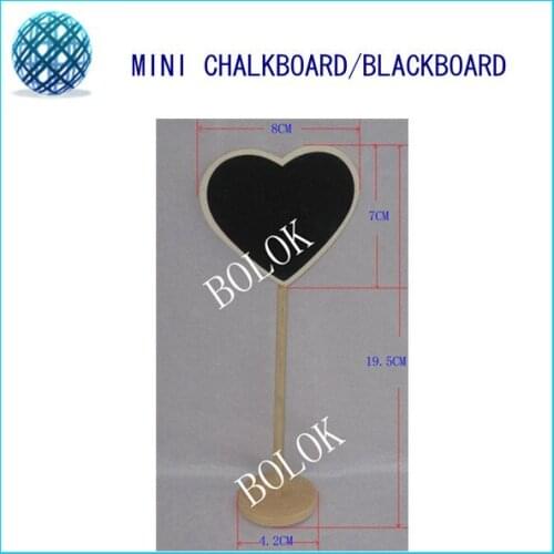 Wedding Party Decoration Mini Chalkboard With Stand Seats hearts Wooden Chalkboard for Table Desk Number 8*7CM 18cm high