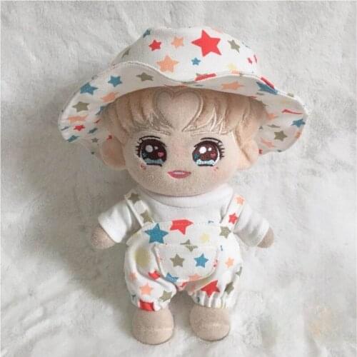 [MYKPOP]KPOP Dolls Clothes & Accessories: Overalls 3pcs Set for 15cm 20cm Dolls(without doll) KPOP Fans Collection SC21041913