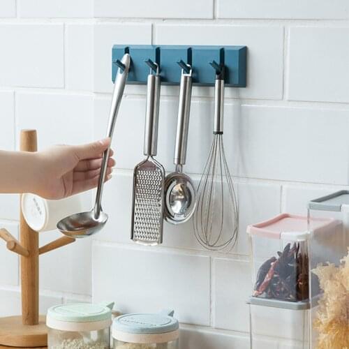 Wall Hanger Hook No Trace Punching Strong Stickers Hook Bathroom Door Hook Coat Hanger Household Storage Tool