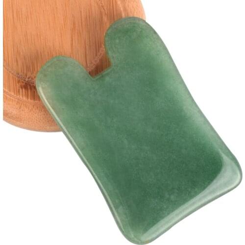 Natural Green Aventurine 1 Piece Guasha Stone China Traditional Health Care SPA Scraper Face Back Foot Massage Guasha Tool