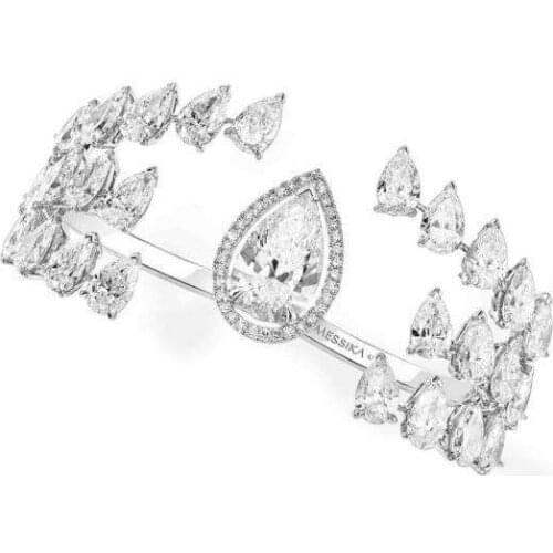 Jankelly new arrived Cover Two Finger Connected Silver Knuckle Ring Curtain Cubic Zironia Engagement Hand Jewelry