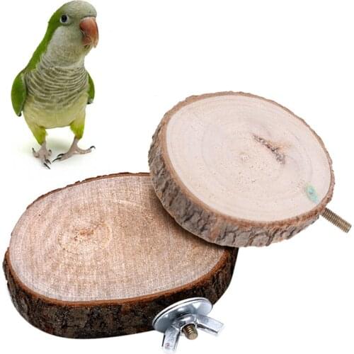Pet Bird Parrot Chew Toy Wooden Hanging Swing Birdcage Parakeet Cockatiel Cages