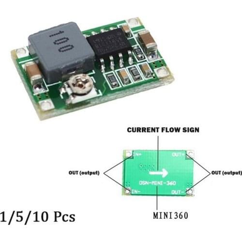 New 5/10PCS 3A MINI DC-DC STEP DOWN CONVERTER VOLT REGULATOR 5V-23V TO 3.3V 6V 9V 12V 340KHz