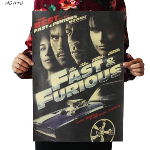 Movie Fast and Furious 4 Kraft Paper Poster Home Wall Decoration Painting 50.5x35cm