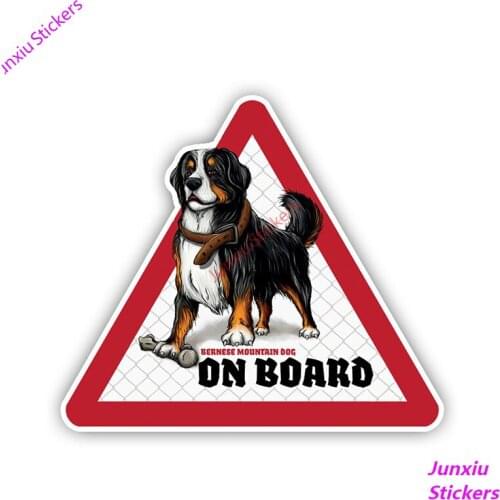 Warning Sign Bernese Mountain Dog Car Sticker Dog on Board Decal Waterproof Sunscreen Decoration SUV Fine Decal Decor PVC12x12cm