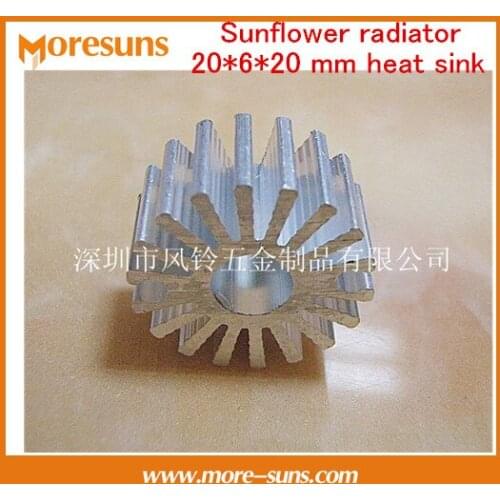 Fast Free Ship 50pcs/lot New lamp accessories light fittings two holes Sunflower radiator 20*6*20mm heat sink