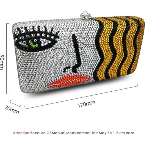 Luxury rhinestones women clutch bags diamonds Ladies chain evening bags crystal wedding bridal handbags Fashion purse New