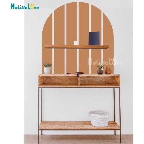 Extra Large Striped Arch Abstract Modern Vintage Geometric Decor Removable Vinyl Wall Sticker Babyroom Bedroom Home Decor BD736