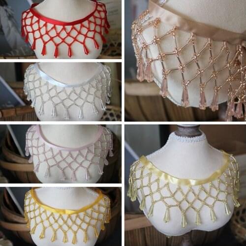 Heavy Industry Handmade Sewing Beads Lace Garment Stitching Decoration Lace DIY Performance Costume Dress Ornament Material