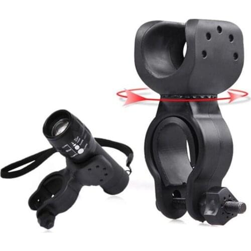 Bike Bicycle Torch Clip Mount Bicycle Front Light Bracket Flashlight Holder 360 Rotation Wholesale