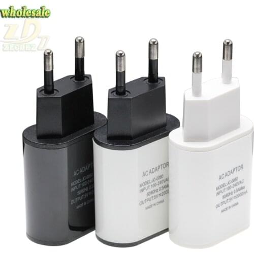 Top Quality 5V 2A EU Plug USB Fast Charger Mobile Phone Wall Travel Power Adapter For iPhone Samsung Xiaomi wholesale 30 pcs/lot