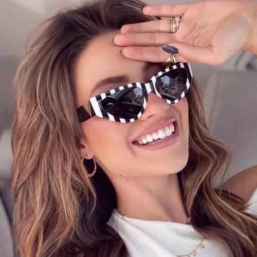 Cat eye acetate black frame womens sunglasse gradient grey lens fashion style women sunglasses