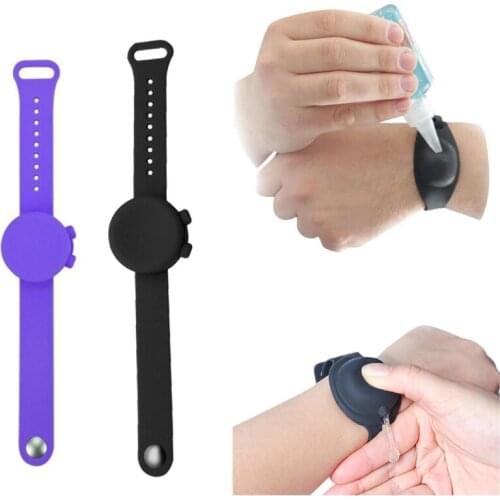 1PCS Wristband Hand Wearable Hand Sanitizer Dispenser wristbands Wearable liquid bracelet Outdoor Wrist Wrap Wristbands