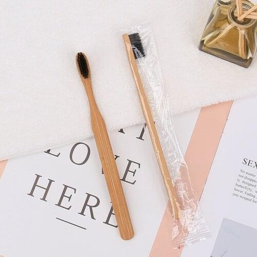 2/1 Pcs Natural Pure Bamboo Toothbrush Portable Soft Hair Tooth Brush Eco Friendly Brushes Oral Cleaning Care Tools