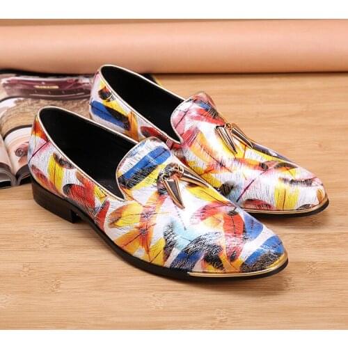 2019 Men Fashion Business Office Pointed Toe Slip On Oxford Shoes Party Club Casual Dress Shoes