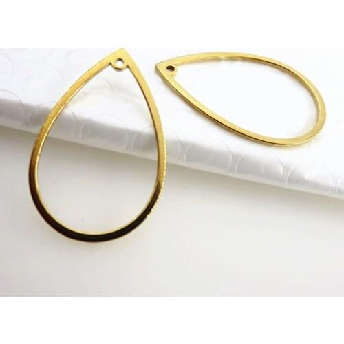 22mm*33mm Drop Water Charms Pendant DIY Earrings Necklace Jewelry Accessories