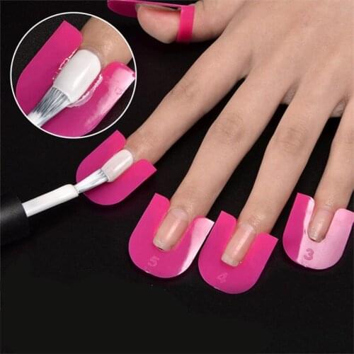 26pcs Nail Polish Protector Anti Overflow Clip Manicure Shield Protection Clips Nail Art DIY Template Clip