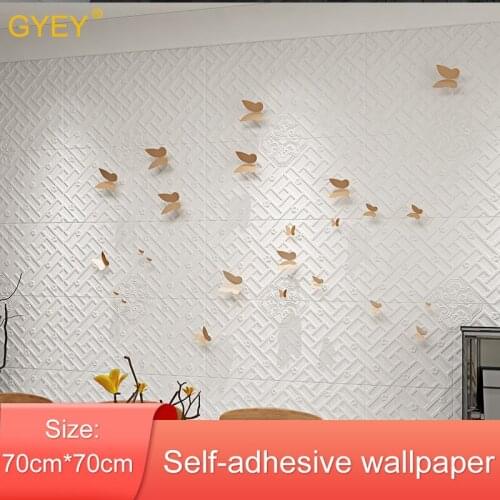 3D Stereo Wall Stickers Background Wall Wallpaper Stickers Self-adhesive Wallpaper Anti-collision Bedroom Living Room Decoration
