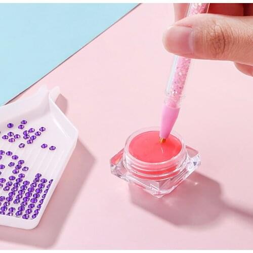 5pcs/box Round Glue Clay Tools Diamond Painting Cross Stitch Beads Accessories 5D DIY Handicrafts Point Drill Pen Label Paper