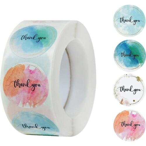500pcs Thank You Label Stickers Paper Sealing Labels for Gift Bags Candy Boxes Packaging Decorating Handmade Stationery Stickers