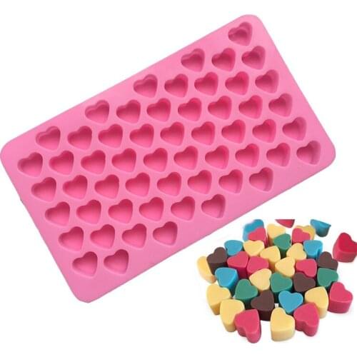 55 Cavity Little Heart chocolete mould Silicone Mold Ice Cream Chocolate Fruit Mould Baking DIY Baking Tool Bread